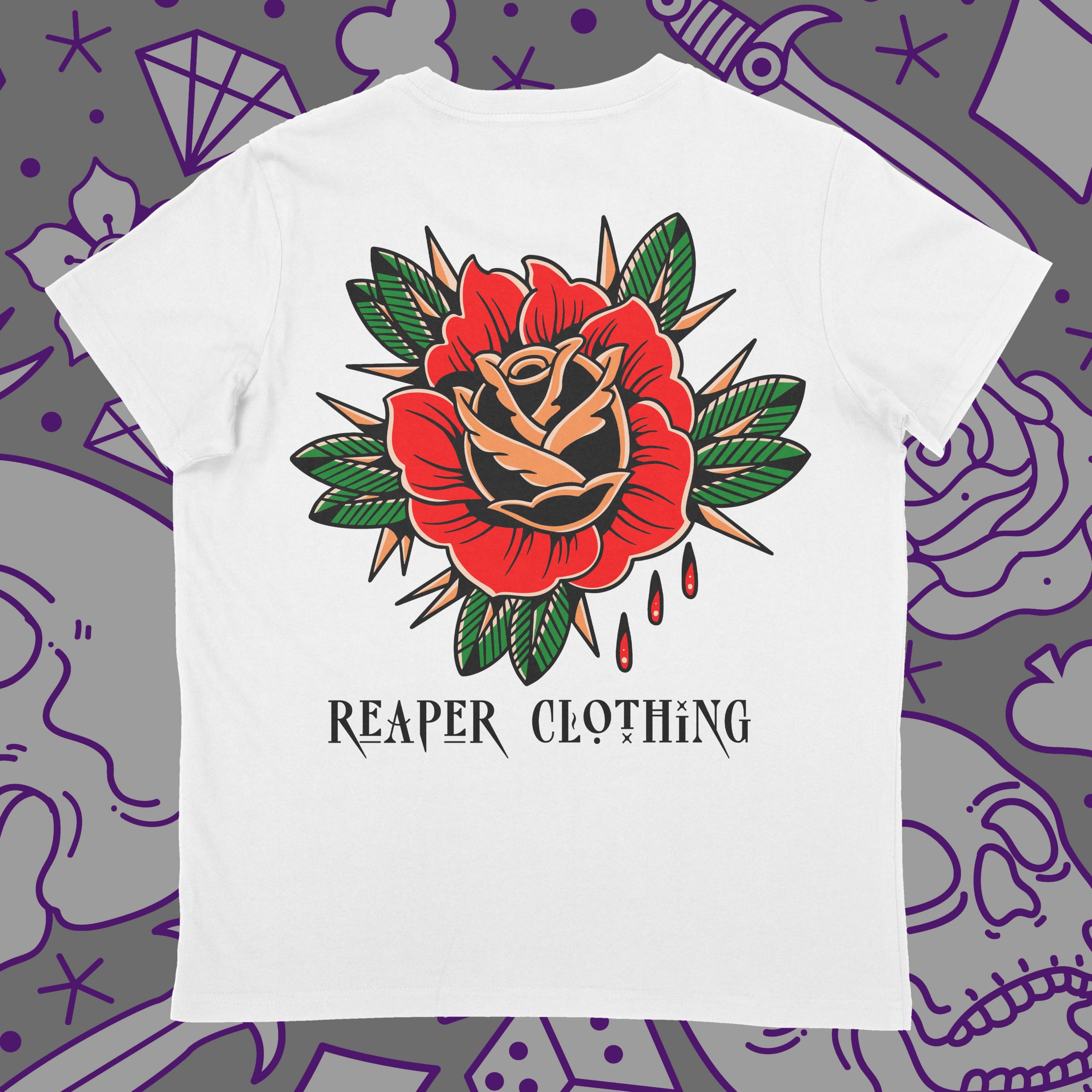 Women's 'Rose' Graphic Tee Reaper Clothing